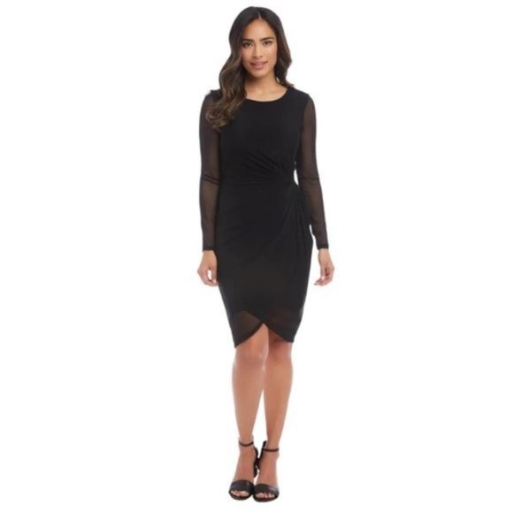 KAREN KANE Twiggy Twist Front Black Dress - Small NWT - Picture 3 of 4